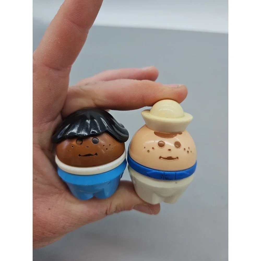 Vintage Little Tikes Toddler Tots Navy Sailor, African American‎ Chunky Lot Of 2